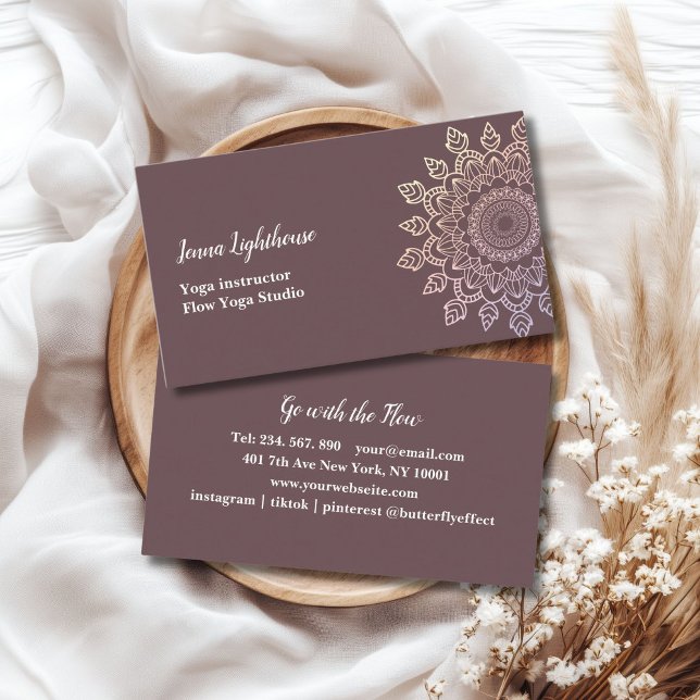 Carte De Visite mandala spécifique au client (customer specific mandala business card)