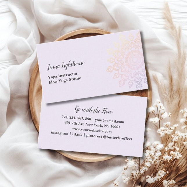 carte de visite mandala spécifique client (customer specific mandala business card)