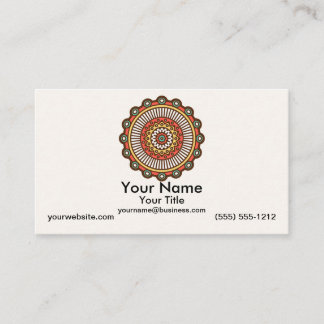 Carte De Visite Mandala sur la crème