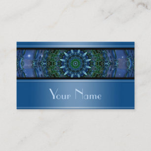 Carte De Visite Mandala VII de fractale de kaléidoscope + votre