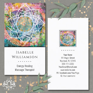 Carte De Visite Mandala Zen Reiki Yoga Massage Sacré Spirituel