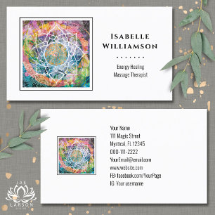 Carte De Visite Mandala Zen Reiki Yoga Massage Sacré Spirituel