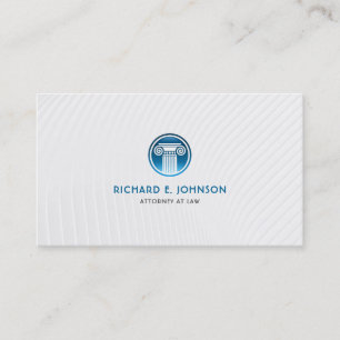 Carte De Visite Mandataire ferme d'avocat d'icône bleue de pilier