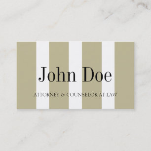 Carte De Visite Mandataire Tan/rayures verticales blanches