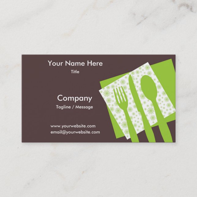 Carte de visite Manger en Kiwi (Devant)