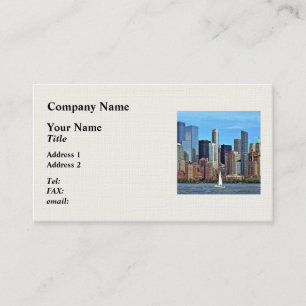 Carte De Visite Manhattan NY - Voilier Par Manhattan Skyline