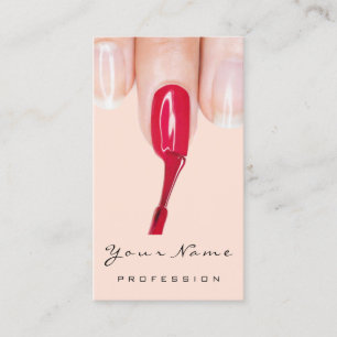 Carte De Visite Manicure de maquillage de logo - Flou des ongles r