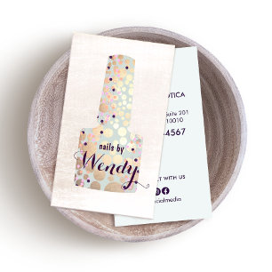 Carte De Visite Manicuriste ongle bouteille polonaise