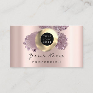 Carte De Visite Mannequin de logo Un Rose floral Abstrait