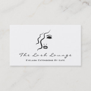 Carte De Visite Mannequin Eyebrow Lashes Logo Gold White Black