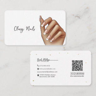 Carte De Visite Manucure Française Ongles Technologie De Manucure