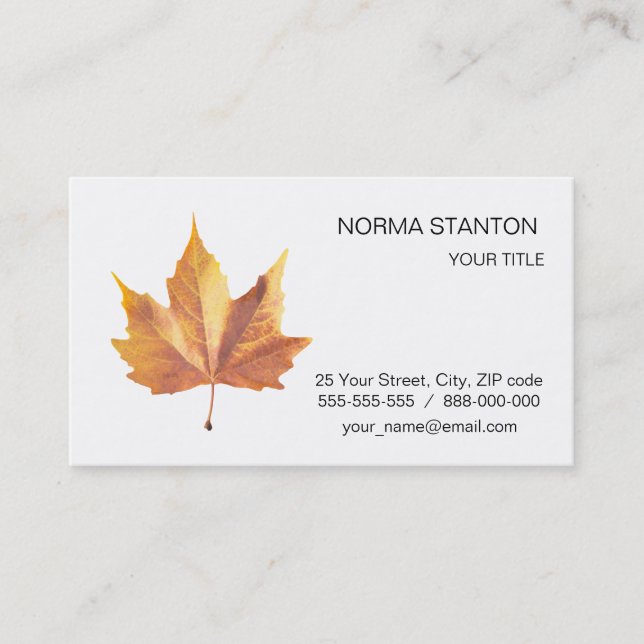 Carte De Visite Maple autumn (Devant)