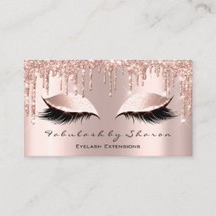 Carte De Visite Maquillage Artiste Beauté Lashes Roses Driyes