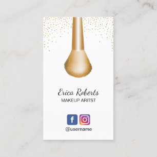 Carte De Visite Maquillage Artiste Beauté Salon Gold Maquillage Br