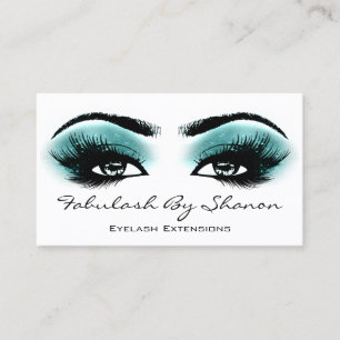 Carte De Visite Maquillage Artiste Brow Eyelash Smoky Turquoise