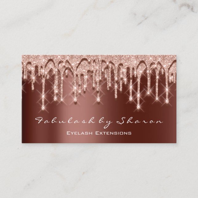 Carte De Visite Maquillage Artiste Cheveux 3D Effet Parties scinti (Devant)