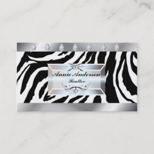 Carte De Visite Maquillage Artiste Cheveux Styliste Salon Zebra Im