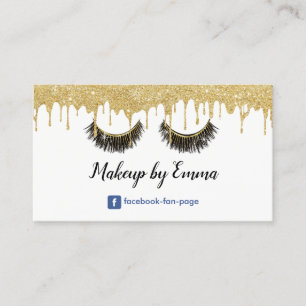 Carte De Visite Maquillage Artiste Chic Lashes Or Moderne Lavage
