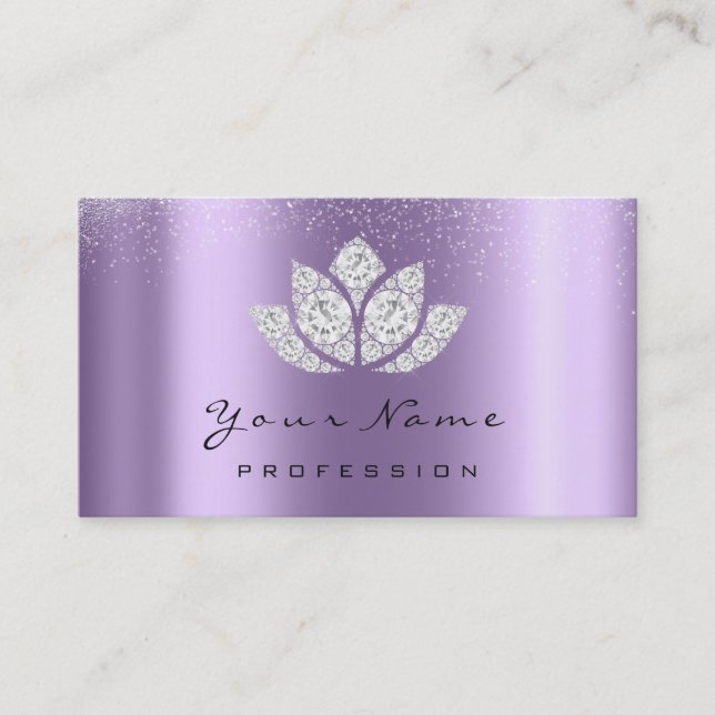 Carte De Visite Maquillage Artiste Crystal Diamond Lotus Purple Sp (Devant)