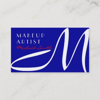 Carte De Visite Maquillage Artiste élégant Monogramme moderne Duke