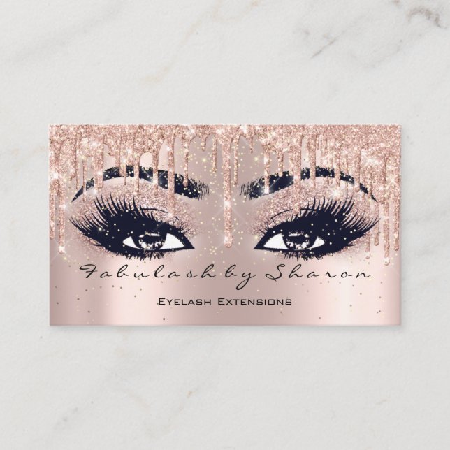 Carte De Visite Maquillage Artiste Eyebrow Lash Parties scintillan (Devant)
