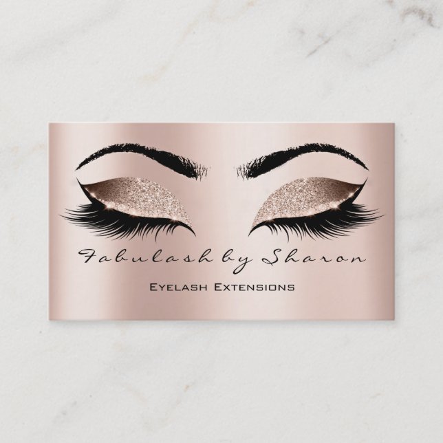 Carte De Visite Maquillage Artiste Eyebrow Lashes Extensi Parties  (Devant)