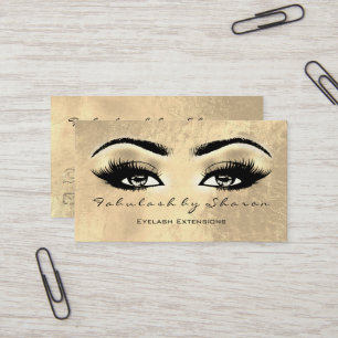 Carte De Visite Maquillage Artiste Eyebrow Lashes Extension Leathe