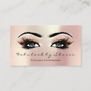 Carte De Visite Maquillage Artiste Eyebrow Lashes Extension Rose G