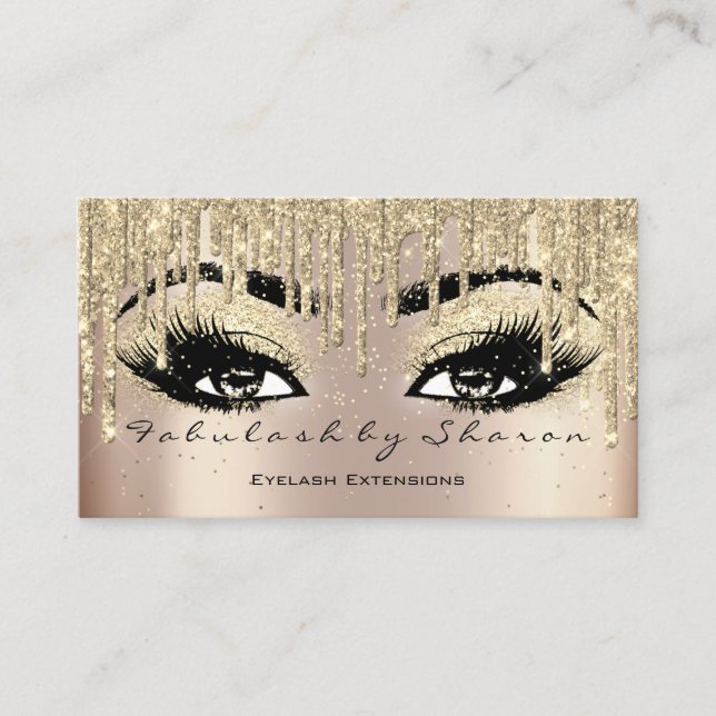 Carte De Visite Maquillage Artiste Eyebrow Lashes Parties scintill (Devant)