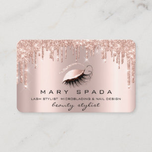 Carte De Visite Maquillage Artiste Eyebrows Lashes Rose Brows