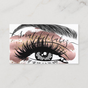 Carte De Visite Maquillage Artiste Eyelash Brosse à cheveux QR Co