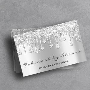 Carte De Visite Maquillage Artiste Eyelash Diamond Drives Parties