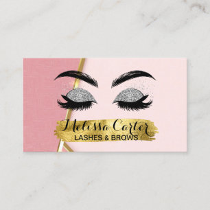 Carte De Visite Maquillage Artiste Eyelash Extensions Lashes Brows