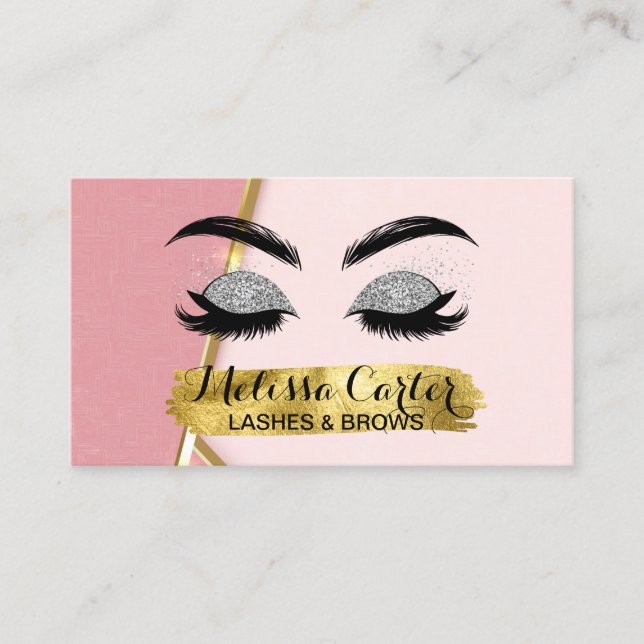 Carte De Visite Maquillage Artiste Eyelash Extensions Lashes Brows (Devant)