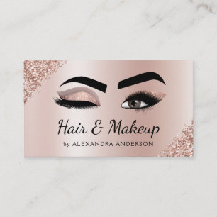 Carte De Visite Maquillage Artiste Eyelash Lashes Parties scintill