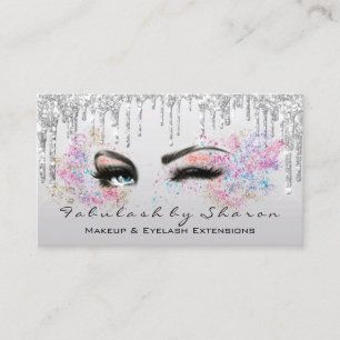 Carte De Visite Maquillage Artiste Eyelash Lashes Parties scintill