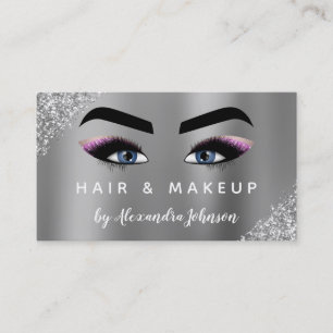 Carte De Visite Maquillage Artiste Eyelash Lashes Parties scintill