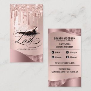 Carte De Visite Maquillage Artiste Eyelash Lashes Parties scintill