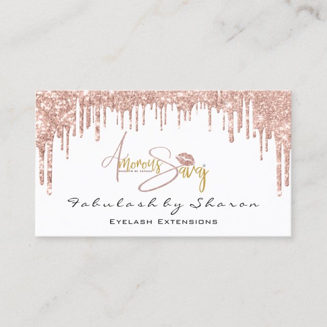 Carte De Visite Maquillage Artiste Eyelash Lashes Parties scintill (Devant)