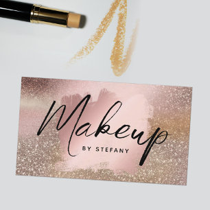 Carte De Visite Maquillage Artiste Eyeliner Lettres Pastel Glam