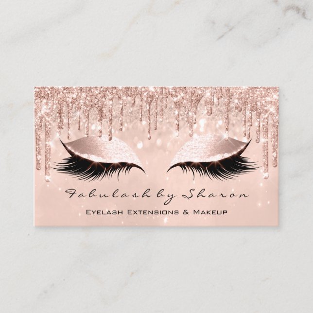 Carte De Visite Maquillage Artiste Eyes Lashes Parties scintillant (Devant)