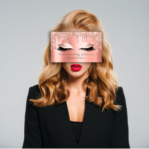 Carte De Visite Maquillage Artiste Eyes Lashes Parties scintillant