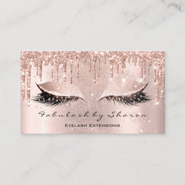 Carte De Visite Maquillage Artiste Eyes Lashes Parties scintillant (Devant)