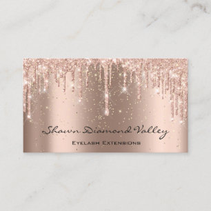 Carte De Visite Maquillage Artiste Lashes ConfettI GOLD