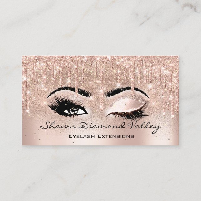 Carte De Visite Maquillage Artiste Lashes Drives OUVERT OEIL FERMÉ (Devant)