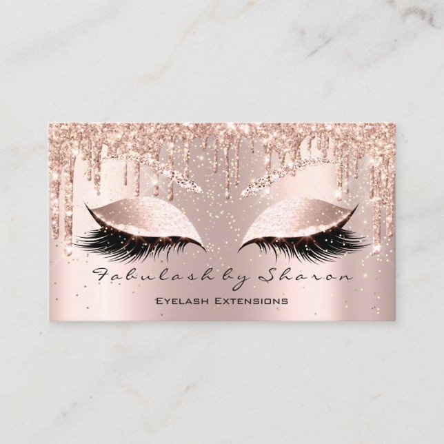Carte De Visite Maquillage Artiste Lashes Parties scintillant Conf (Devant)