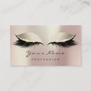 Carte De Visite Maquillage Artiste Lashes Parties scintillant Crèm