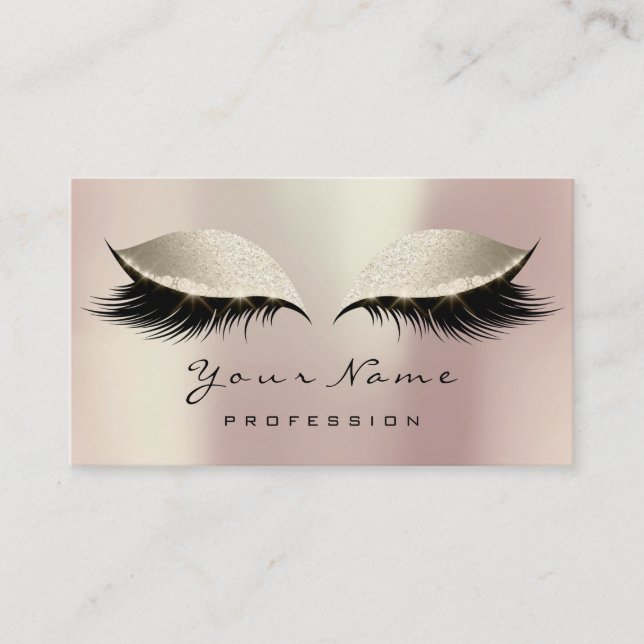 Carte De Visite Maquillage Artiste Lashes Parties scintillant Crèm (Devant)