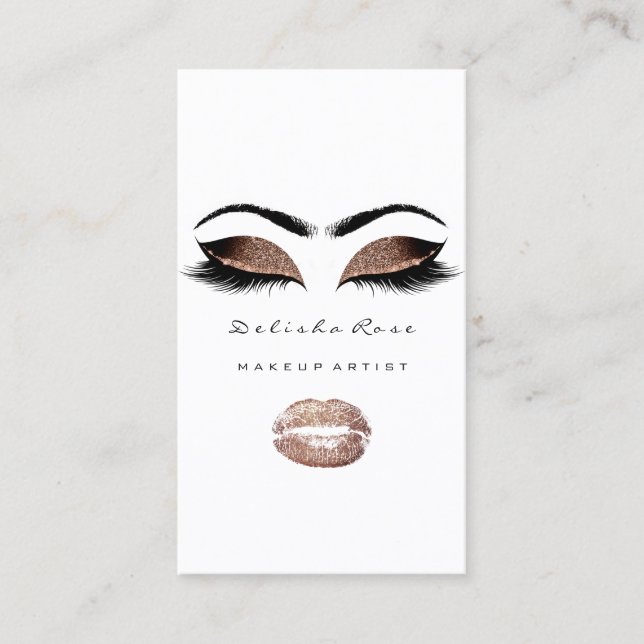 Carte De Visite Maquillage Artiste Lashes Parties scintillant Eyeb (Devant)