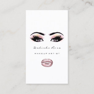 Carte De Visite Maquillage Artiste Lashes Parties scintillant Lèvr